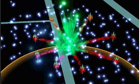 Screenshot of Ingress showing a Portal surrounded by glowing crystals