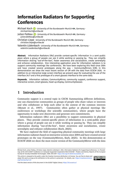 First page of the print version