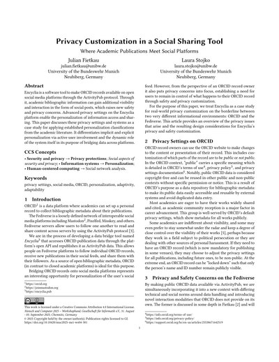 First page of the print version