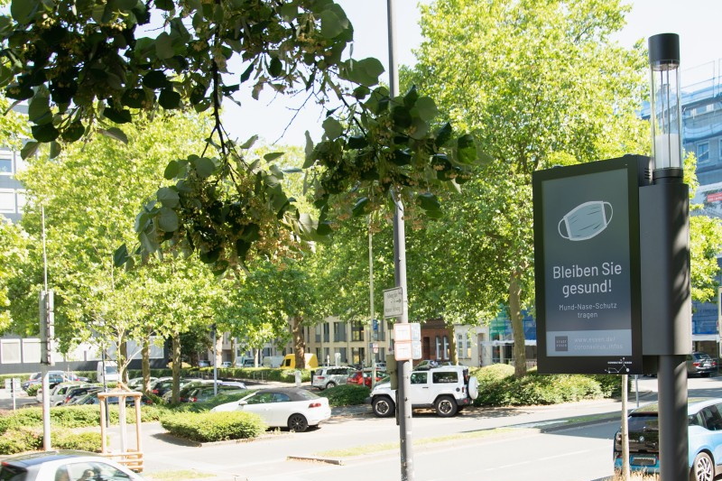 Smart Poles und digitale Bildschirme der Stadt Essen (Quelle: www.essen.de)