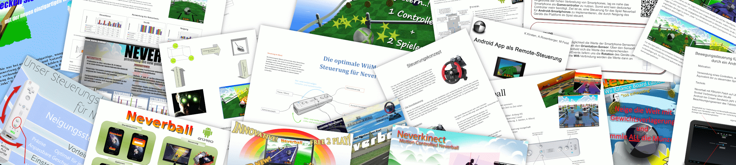 Collage of Neverball interaction posters